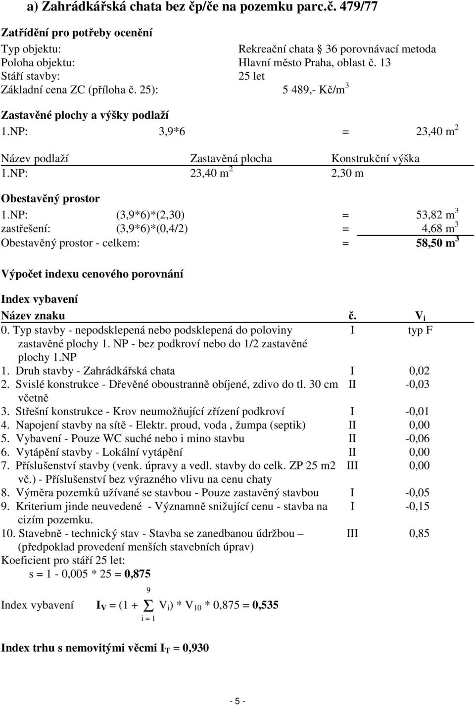 NP: 23,40 m 2 2,30 m Obestavěný prostor 1.