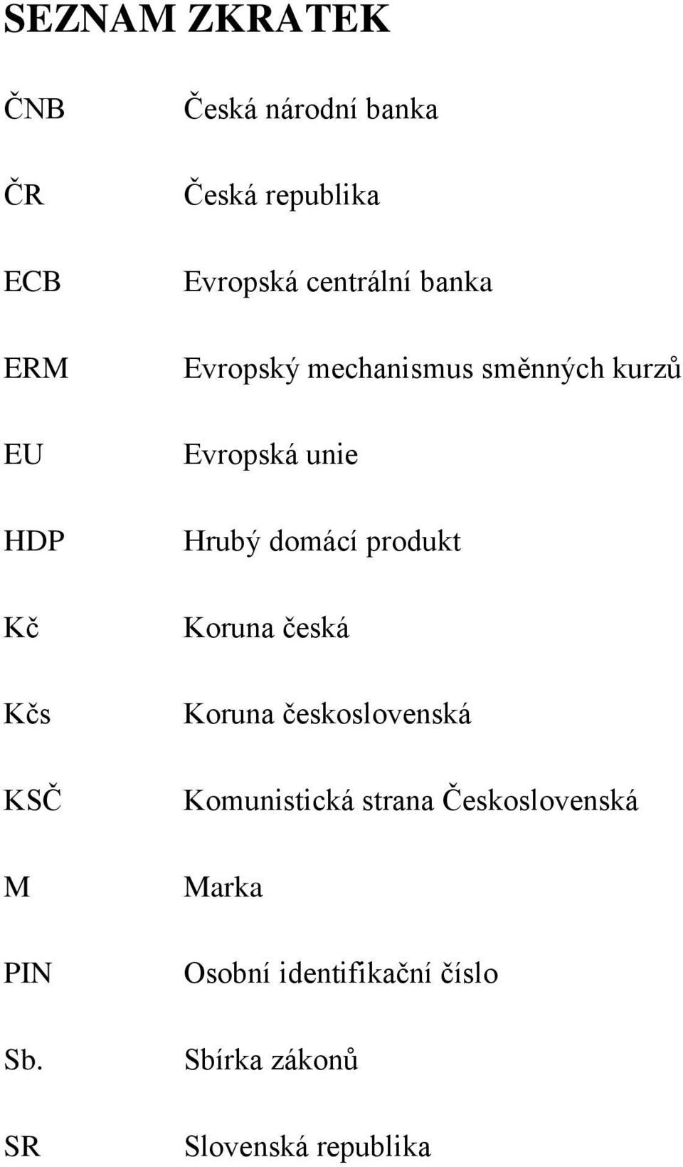 mechanismus směnných kurzů Evropská unie Hrubý domácí produkt Koruna česká Koruna