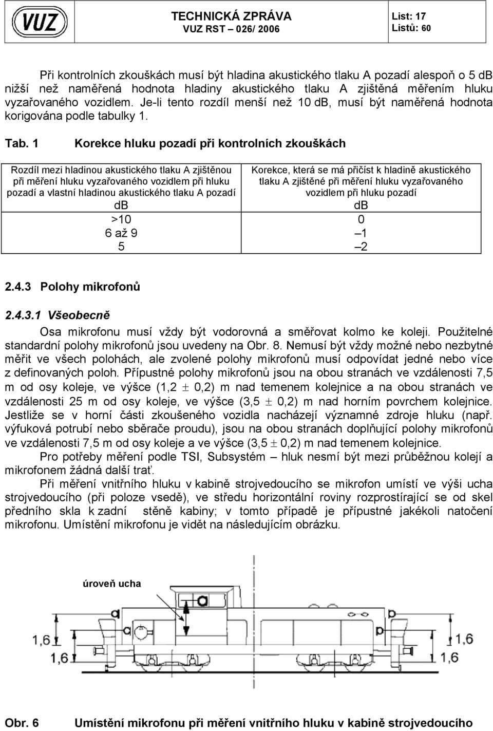 1 Korekce hluku pozadí při kontrolních zkouškách Rozdíl mezi hladinou akustického tlaku A zjištěnou při měření hluku vyzařovaného vozidlem při hluku pozadí a vlastní hladinou akustického tlaku A