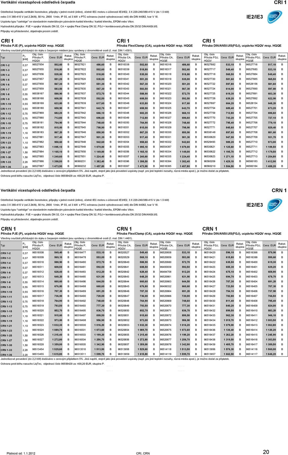 Ucpávka typu "cartridge" se standardním materiálovým párováním karbid křemíku / karbid křemíku, EPDM nebo Viton.