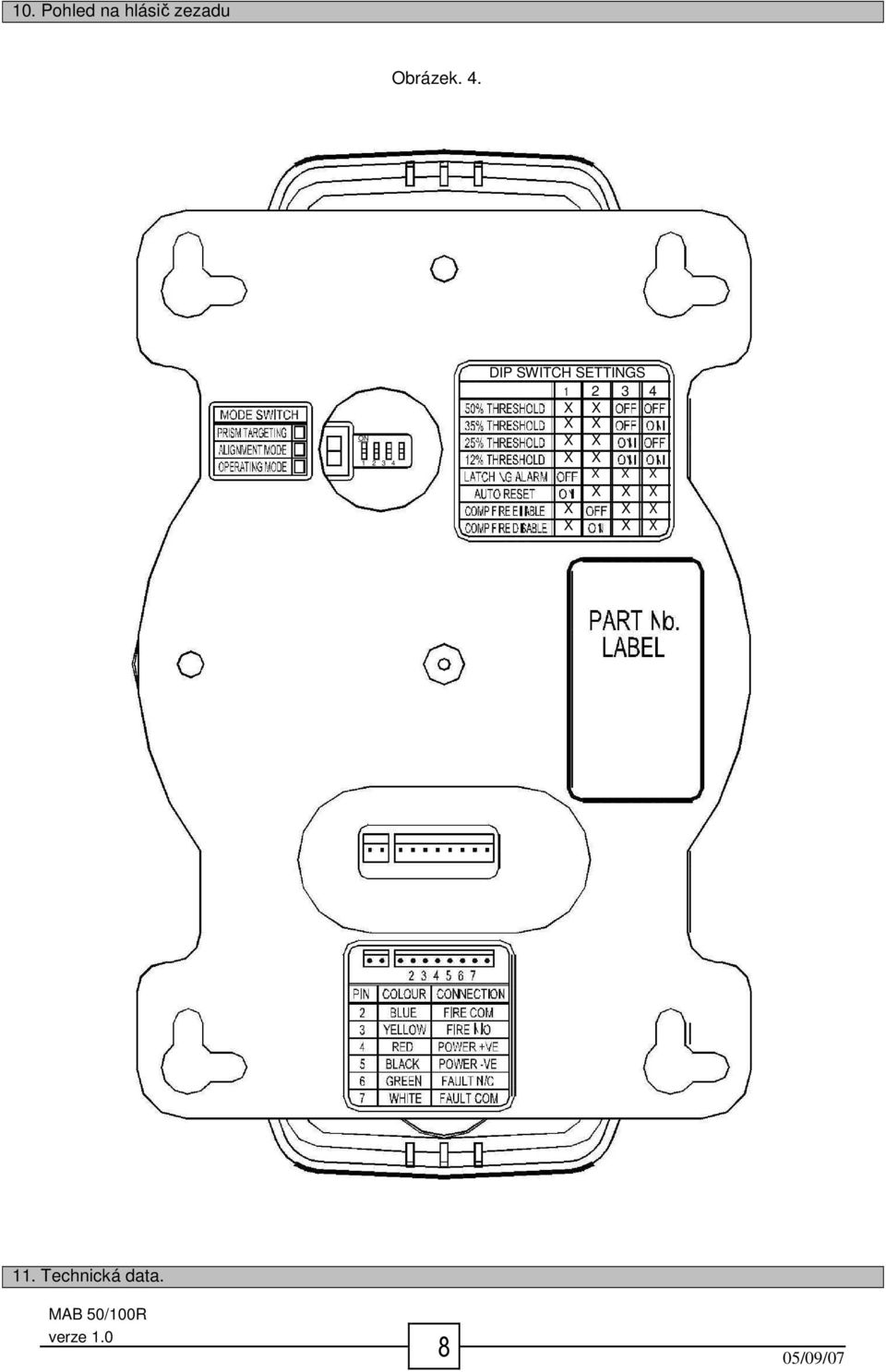 ON 1 2 3 4 DIP SWITCH