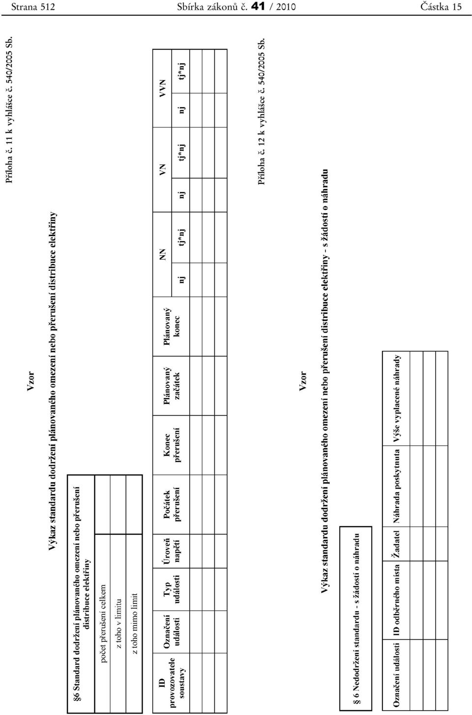11 k vyhlášce č. 540/2005 Sb.
