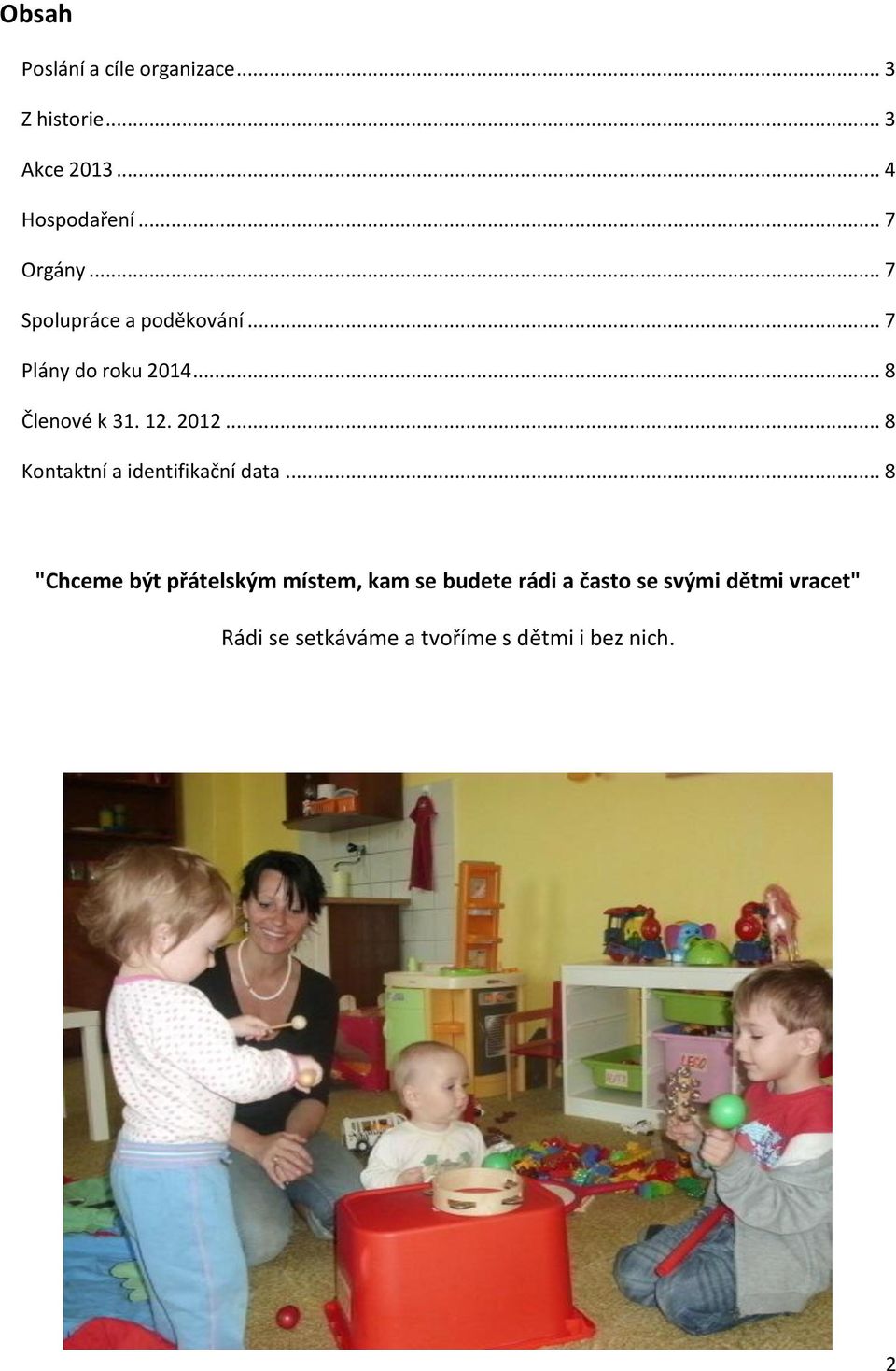 12. 2012... 8 Kontaktní a identifikační data.