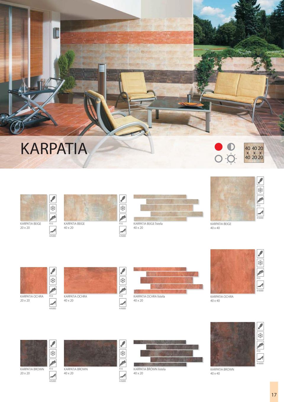 40 20 KARPATIA OCHRA listela 40 20 KARPATIA OCHRA 40 40 4/6000 4/6000 4/6000 KARPATIA BROWN