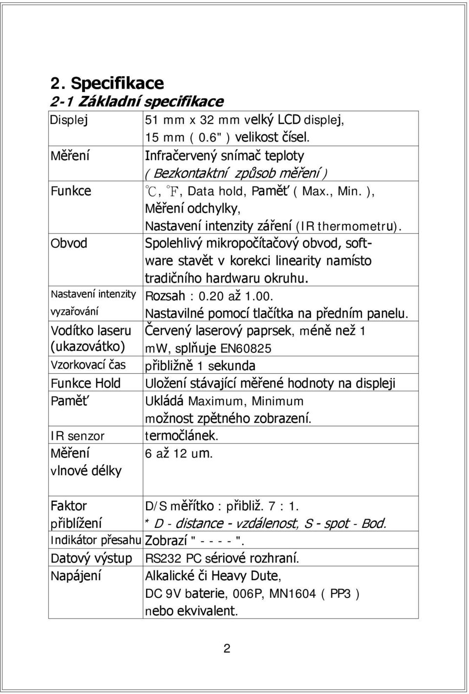 Obvod Spolehlivý mikropočítačový obvod, software stavět v korekci linearity namísto tradičního hardwaru okruhu. Nastavení intenzity Rozsah : 0.20 až 1.00.