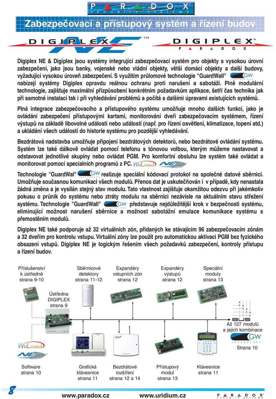 S využitím průlomové technologie "GuardWall" nabízejí systémy Digiplex opravdu reálnou ochranu proti narušení a sabotáži.