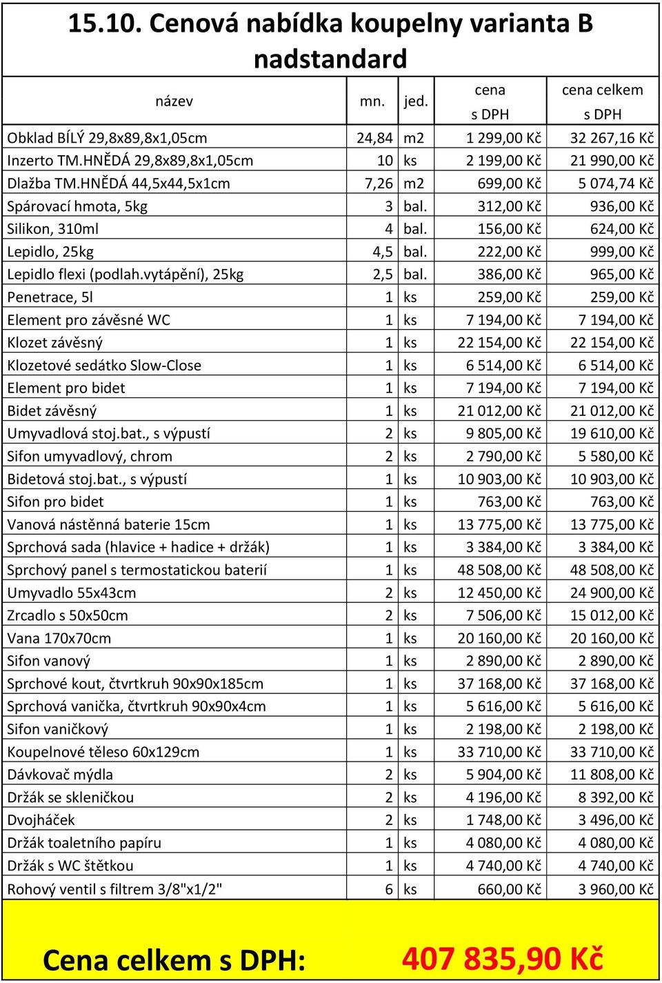 156,00 Kč 624,00 Kč Lepidlo, 25kg 4,5 bal. 222,00 Kč 999,00 Kč Lepidlo flexi (podlah.vytápění), 25kg 2,5 bal.