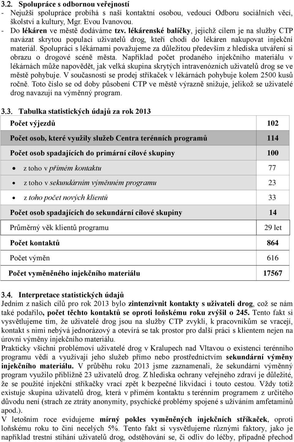 Spolupráci s lékárnami považujeme za důležitou především z hlediska utváření si obrazu o drogové scéně města.