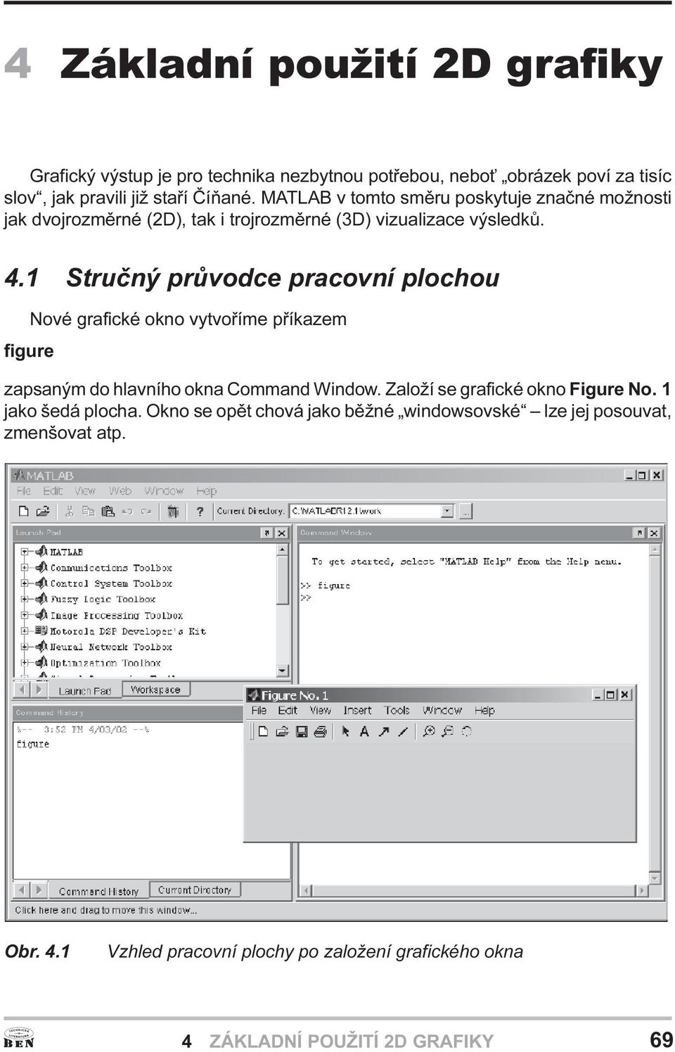 grafické okno vytvoøíme pøíkazem figure zapsaným do hlavního okna Command Window Založí se grafické okno Figure No 1 jako šedá plocha Okno se opìt