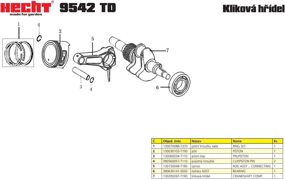 kroužek CLIP,PISTON PIN 2 5 3050049-T90 ojnice ROD ASSY.