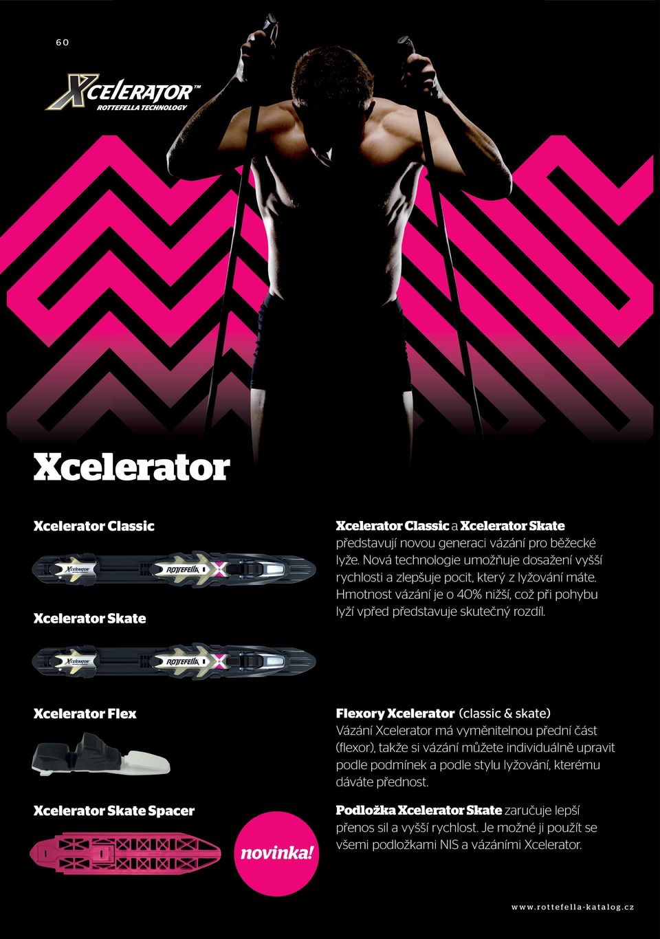Xcelerator Skate Xcelerator Flex Flexory Xcelerator (classic & skate) Vázání Xcelerator má vyměnitelnou přední část (flexor), takže si vázání můžete individuálně upravit podle podmínek a