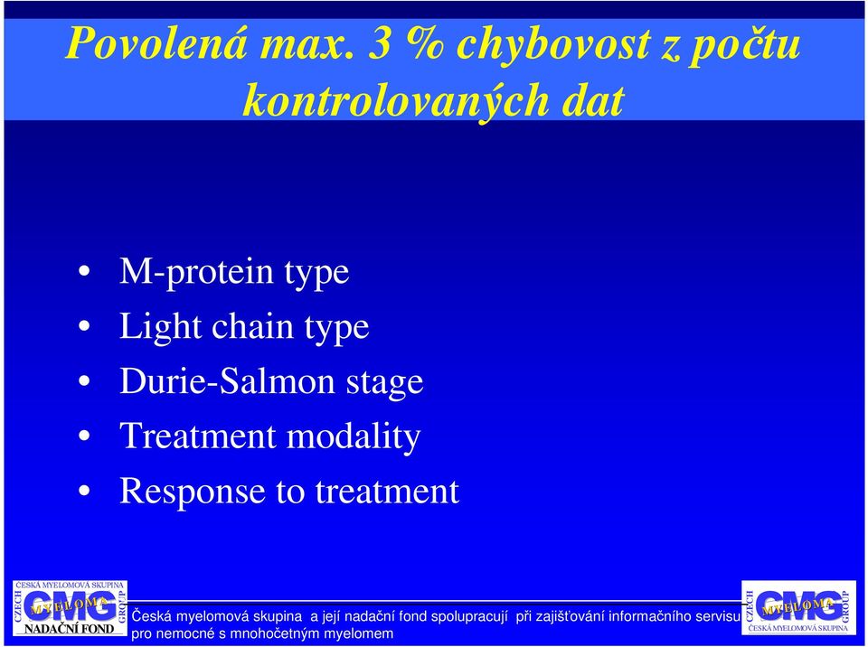 dat M-protein type Light chain type