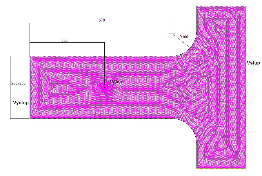 KAPITOLA 3. NÁVRH KONSTRUKCE EXPERIMENTÁLNÍHO ZAŘÍZENÍ: 49 3.11. Tedy pro vstup, pressure inlet, je p = 101000[pa] a výstup, pressure outlet, p = 100997[pa]. Na okolních stěnách je pak podmínka wall.