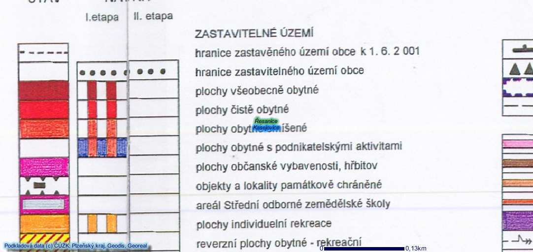 2013 OSELCE Měřítko 1: 3000 Nastavit SEZNAM VRSTEV V Ý K R E S Y Hlavní výkres Oselce VPS Oselce