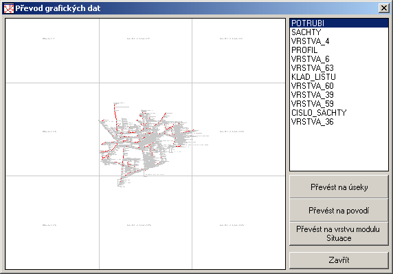 B. Import vektorových souborů (*.shp, *.tab, *.mif, *.dxf, *.dgn).