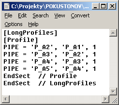 2.9.3 Definice stok Definici stoky lze načíst jako Definici podélného profilu stoky nebo ji nadefinovat. Stoky budou, resp.