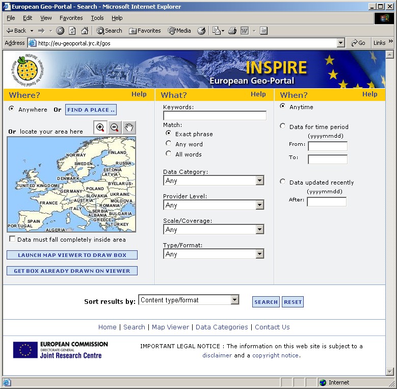EU Geo Portal Komise zřídí a bude provozovat EU Geo Portal