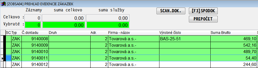 SPRACOVANIE Prenos zákaziek do archívu. Staré alebo nepotrebné zákazky je možné presunúť do archívu. Postup: Prejdite do do časti ARCHIVACIA ZAKAZIEK.