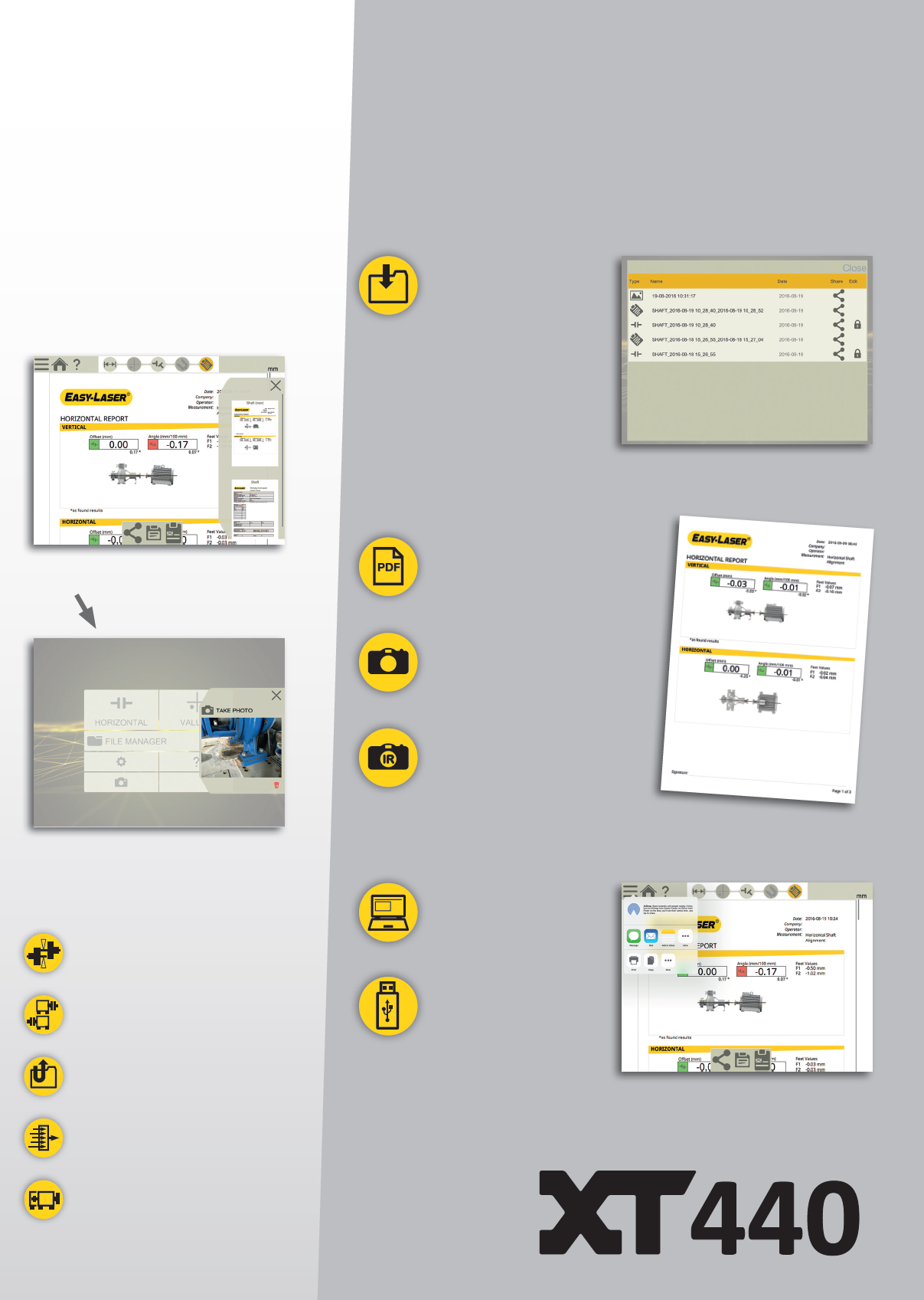 DOKUMENTACE ULOŽ! INTERNÍ PAMĚŤ Pro uložení souborů z měření, fotografií a reportů. RŮZNÉ TYPY SOUBORŮ Reporty se generují ve formátech PDF a Excel. VYSVĚTLI! 5.