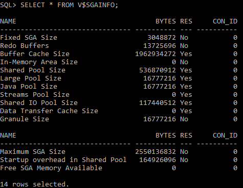 Obrázek 25: Zobrazení zásuvných databází s pomocí nástroje EM Database Express 2.