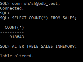 Jedním z těchto databázových schémat je schéma s názvem SH (Sales History). Toto schéma je navrženo pro ukázky efektivní práce s objemnými daty. Na tomto schématu bude předvedena práce s In-Memory.