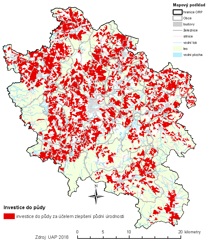 Orná půda (ha) 2011 2013 2015 Rozdíl 2015 / 2011 Zahrádky 325 325 324-1 Žďár 233 233 233 0 SO ORP Jindřichův Hradec 28 033 27 875 27 772-337,00 Zdroj dat: ČSÚ; Data aktuální k 1.1. daného roku Pro zvýšení a udržení úrodnosti půdy je nutné zajistit odvodnění půd.