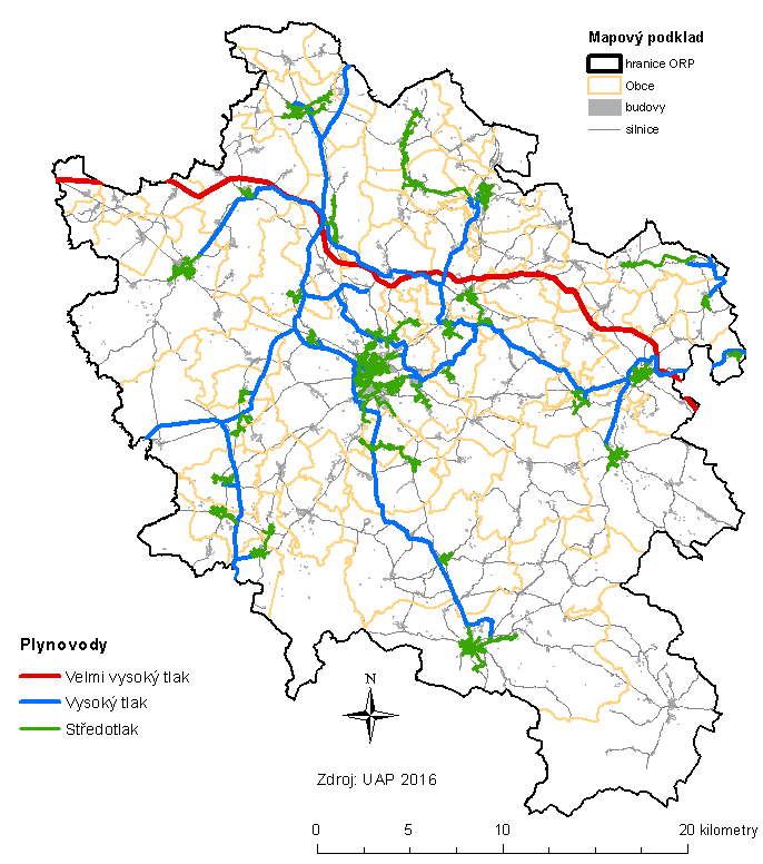 Mapa 2.6.4: Plynovodní síť v SO ORP Jindřichův Hradec Zdroj: ÚAP 2016 Zásobování teplem V SO ORP Jindřichův Hradec zajišťuje společnost Teplospol, a.s. zásobování teplem se sídlem v Jindřichově Hradci.