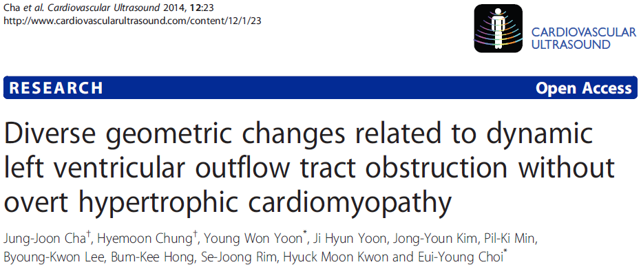 Selhání LV: Dynamická LVOT obstrukce v septickém šoku - LVOT gradient > 30 mmhg