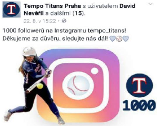 Kluby vizuálně: Instagram / extraliga žen STORMS: Došlo k úspěšné implementaci Instagramu a rozšíření aktivit na Facebooku.