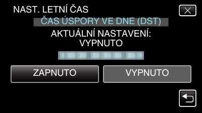 Začínáme Nastavení letního času Pokud zvolíte ZAPNUTO pro položku NAST LETNÍ ČAS v menu DATUM A ČAS, čas se posune o jednu hodinu napřed 1 Klepněte na MENU 2 Klepněte na NASTAVENÍ Volitelné