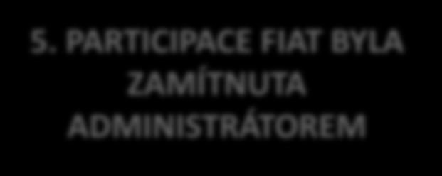 SYSTÉM VSV - KALKULAČKA DÍLŮ NEZADANÝ SERVISNÍ ÚKON 4. ZÁKAZNÍKOVI NEBYLY PŘIDĚLENY VŠECHNY/ŽÁDNÉ BODY FIAT PEOPLE Najčastější důvody: 1.