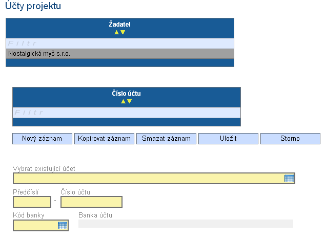 Příručka k webové žádosti BENEFIT7 Kapitola 9.