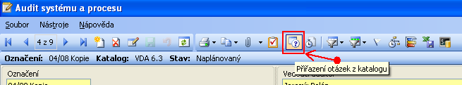 5.1.11 Procesy Tabulka procesy je aktivní pouze v případě auditů procesu dle nebo v duchu předpisu VDA6.3 a vybírají se do ní údaje z pomocné databáze.