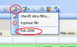 Aplikuje se zvolený filtr, okno se nezavírá Zavře se okno bez aplikování zvoleného filtru Tlačítko provede nastavení položek do výchozího stavu po spuštění programu Tlačítko slouží k ukládání vzorů