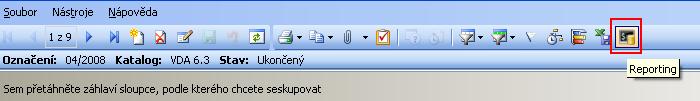 (Tedy i filtrovaná data) 9.6 Funkce Reporting Je určena pro snadné získávání informací z průběhu auditů.