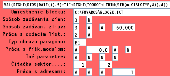 Nastavenie - ukladanie súboru pre FT4000. Program WIN PROLCA pri predaji odovzdáva fiškálnemu modulu súbor, ktorý preberá tlačový manažér od výrobcu a realizuje tlač na tlačiarni.