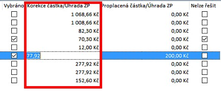 4 Novinky Mediox 3000, Verze 3.0.2012.272 Proplacená částka / Úhrada ZP Nové editovatelné pole pro zadání proplácené částky. Pokud budeme postupovat podle příkladu výše, bude proplacená částka 200 Kč.