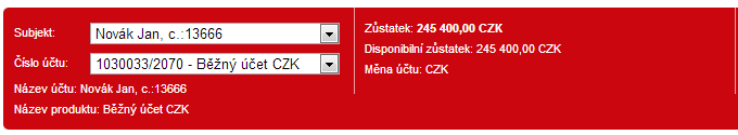 5.3. Platby a příkazy Druhá záložka Platby a příkazy nabízí přehled zadaných příkazů od jednorázových platebních příkazů až po takzvané SIPO příkazy, taktéž zde můžete tyto příkazy zadávat.