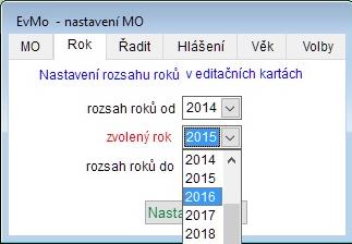 EvMO2010 uživatelské rozhraní 3 Všechna nastavení se uloží a dále není třeba další systémová nastavení měnit. Dále je třeba nastavit identifikaci MO.