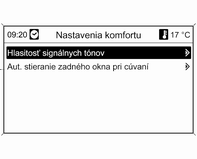 Prístroje a ovládacie prvky 113 Jazyky Výber želaného jazyka. Čas & Dátum Pozri Hodiny 3 85. Nastavenia rádia Pozri popis informačného systému v príručke informačného systému.