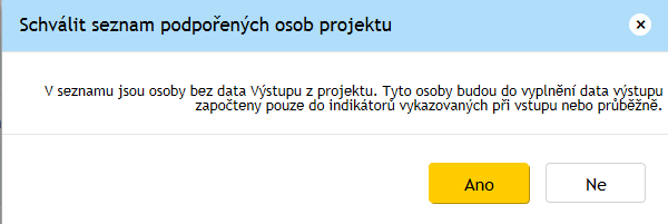 V okně s upozorněním potvrdí tlačítkem Ano.