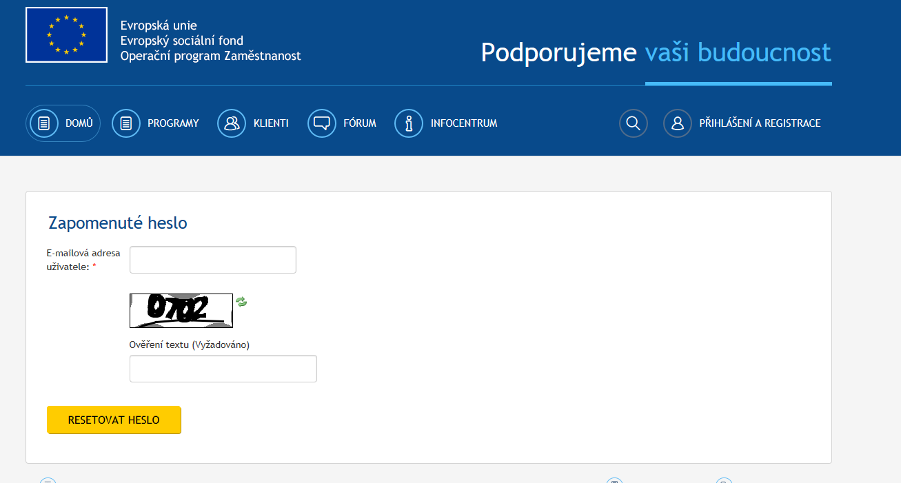 1.2.3 Přihlášení do systému IS ESF 2014+ Přihlášení do aplikace následně probíhá buď přes portál na odkaze https://www.esfcr.cz/login, nebo na přímém odkaze aplikace IS ESF 2014+ https://esf2014.