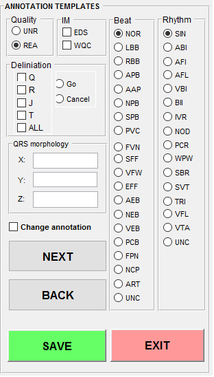 se program zavře. V novém programu by nebylo špatné přidat další pole pro otevřený popis úseku EKG.