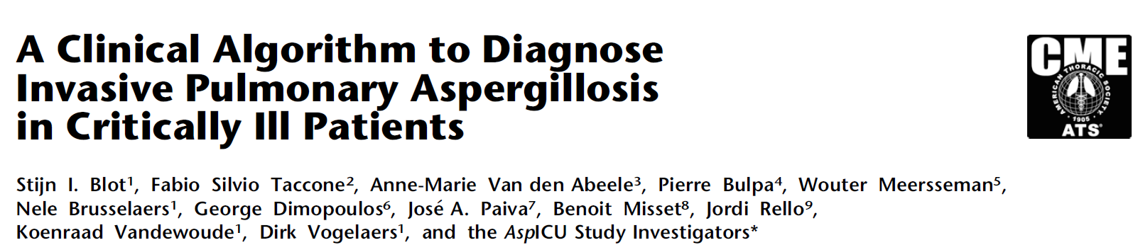 Aspergillus na ICU dg.