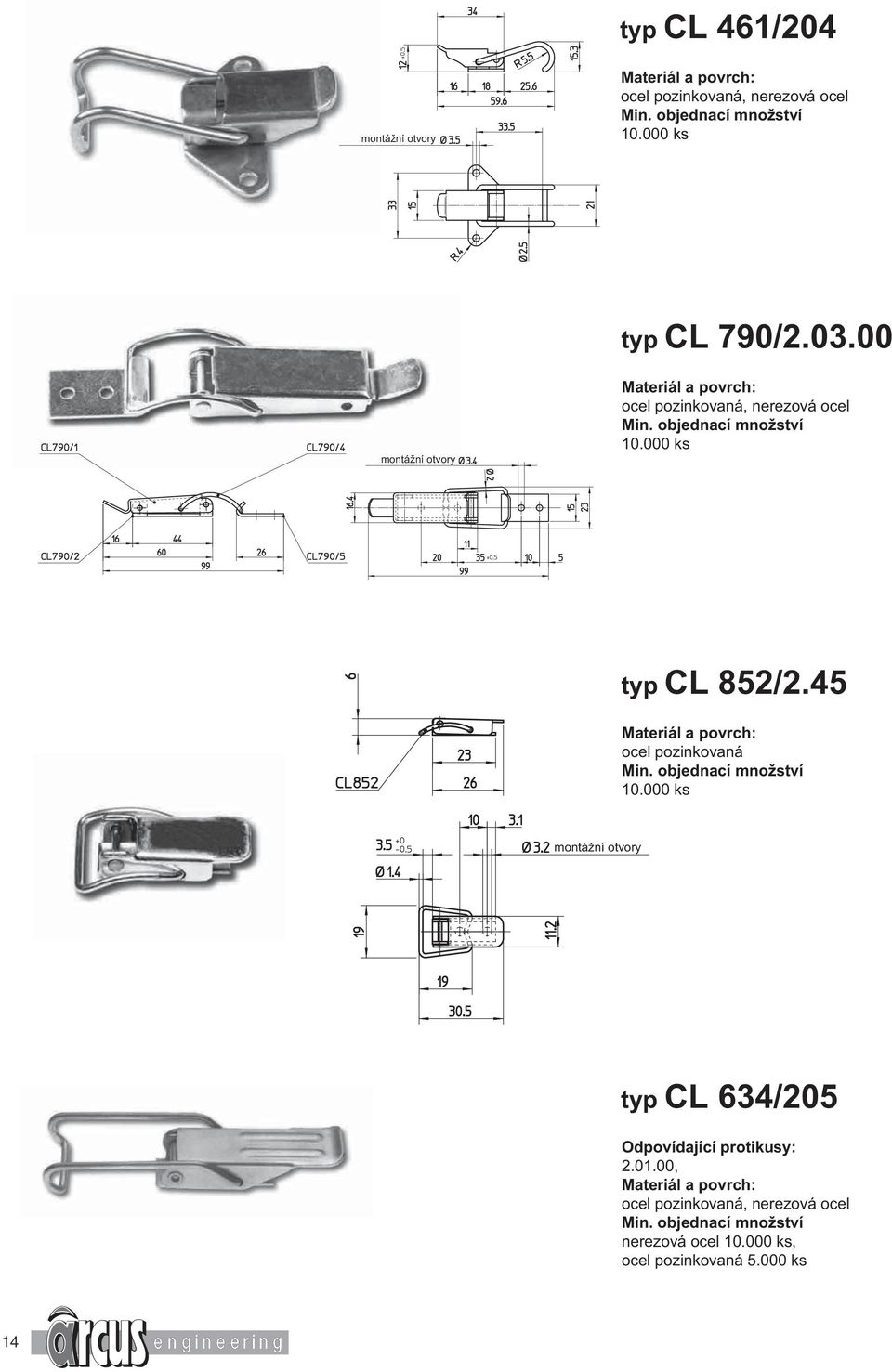 000 ks typ CL 634/205 Odpovídající