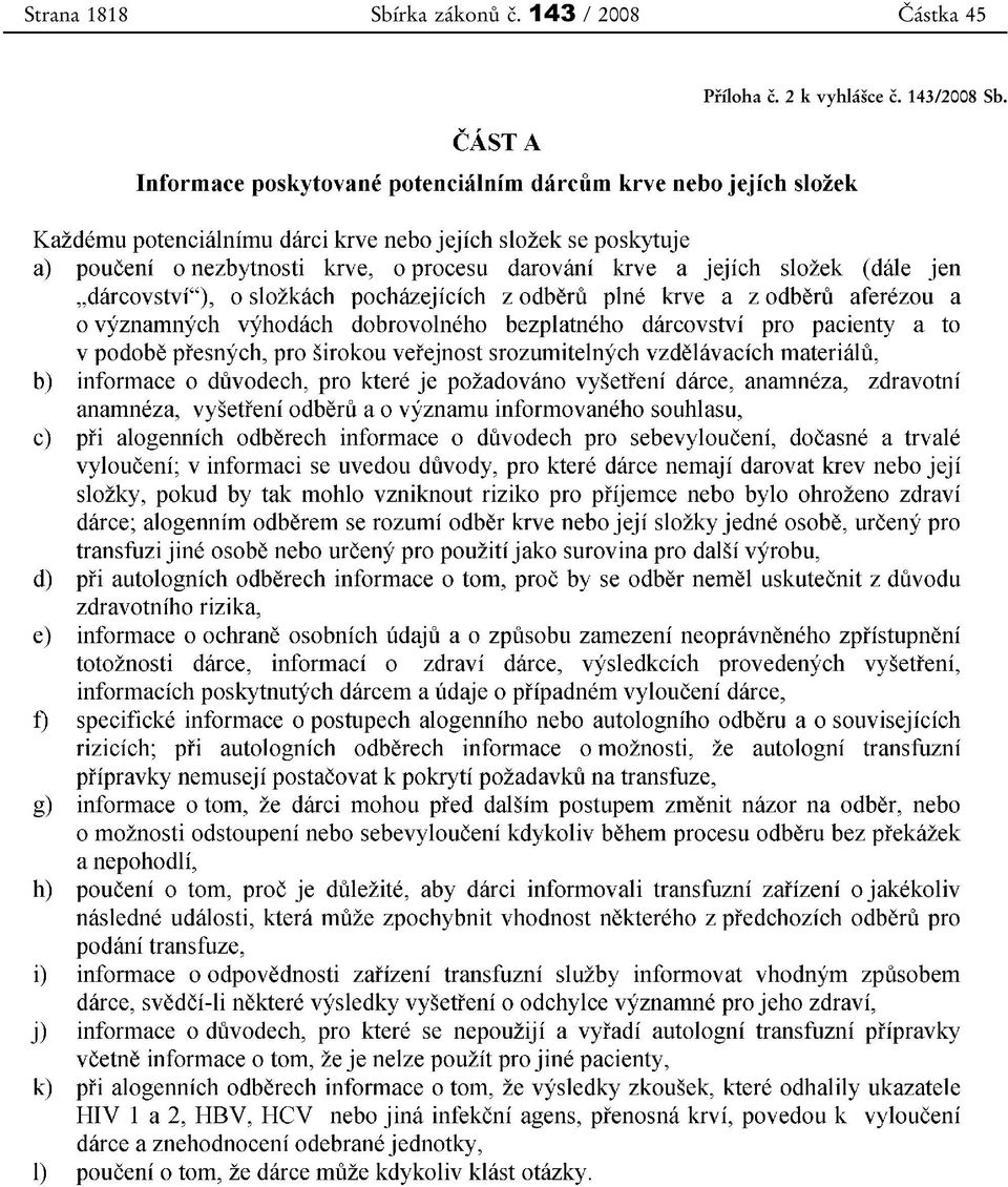 143 / 2008 Částka 45