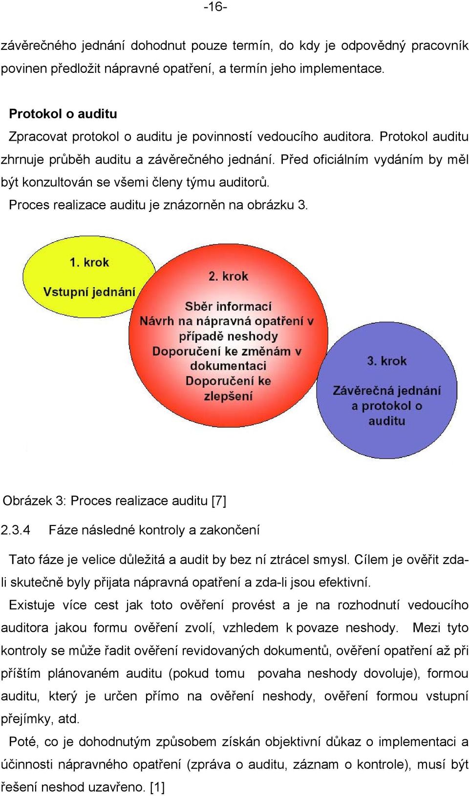 Před oficiálním vydáním by měl být konzultován se všemi členy týmu auditorů. Proces realizace auditu je znázorněn na obrázku 3.