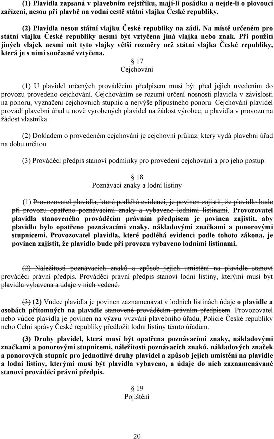 Při použití jiných vlajek nesmí mít tyto vlajky větší rozměry než státní vlajka České republiky, která je s nimi současně vztyčena.