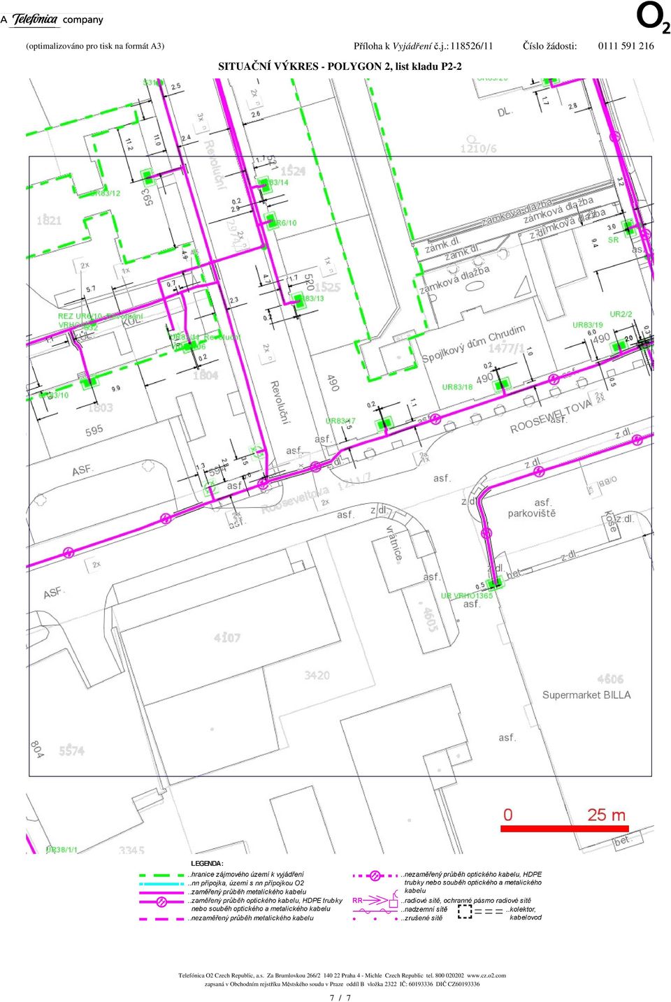 :118526/11 íslo žádosti: 0111 591 216 SITUANÍ VÝKRES - POLYGON 2, list kladu P2-2
