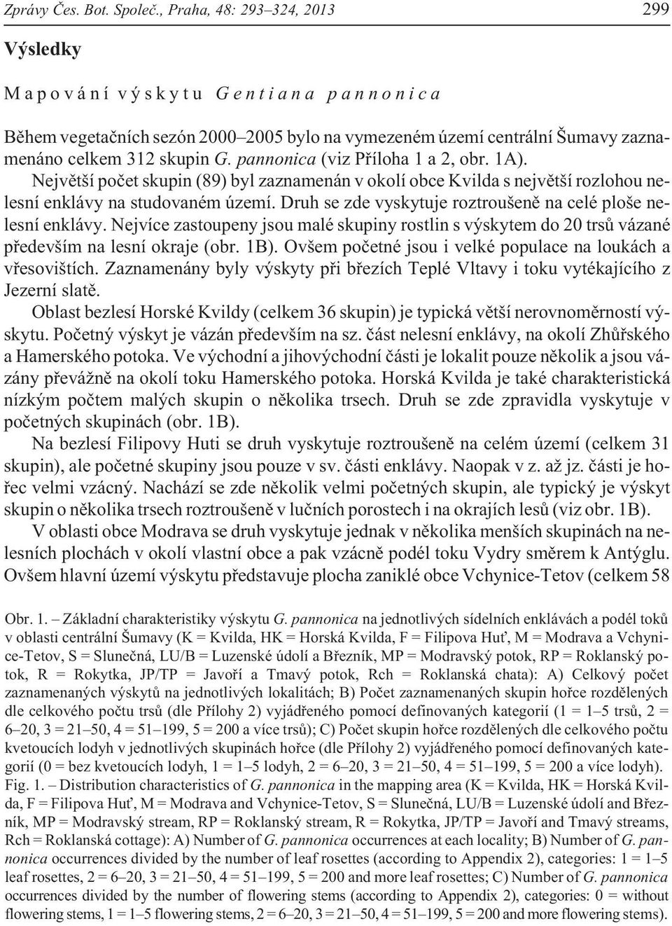 pannonica (viz Pøíloha 1a2,obr. 1A). Nejvìtší poèet skupin (89) byl zaznamenán v okolí obce Kvilda s nejvìtší rozlohou nelesní enklávy na studovaném území.